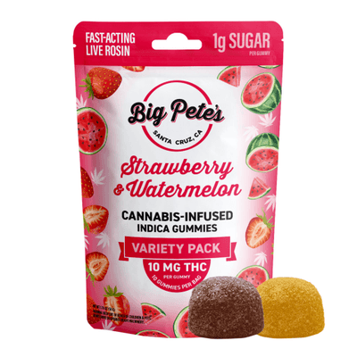 Big Pete's Gummies Rosin Fast-Acting Indica Strawberry & Watermelon 100mg 10pk