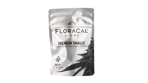 A photograph of FloraCal Flower 7g Smalls Hybrid Legacy Biscotti