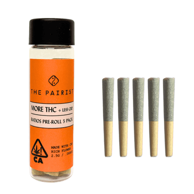 The Pairist Ratio Preroll 0.5g More THC Less CBD 5pk 2.5g