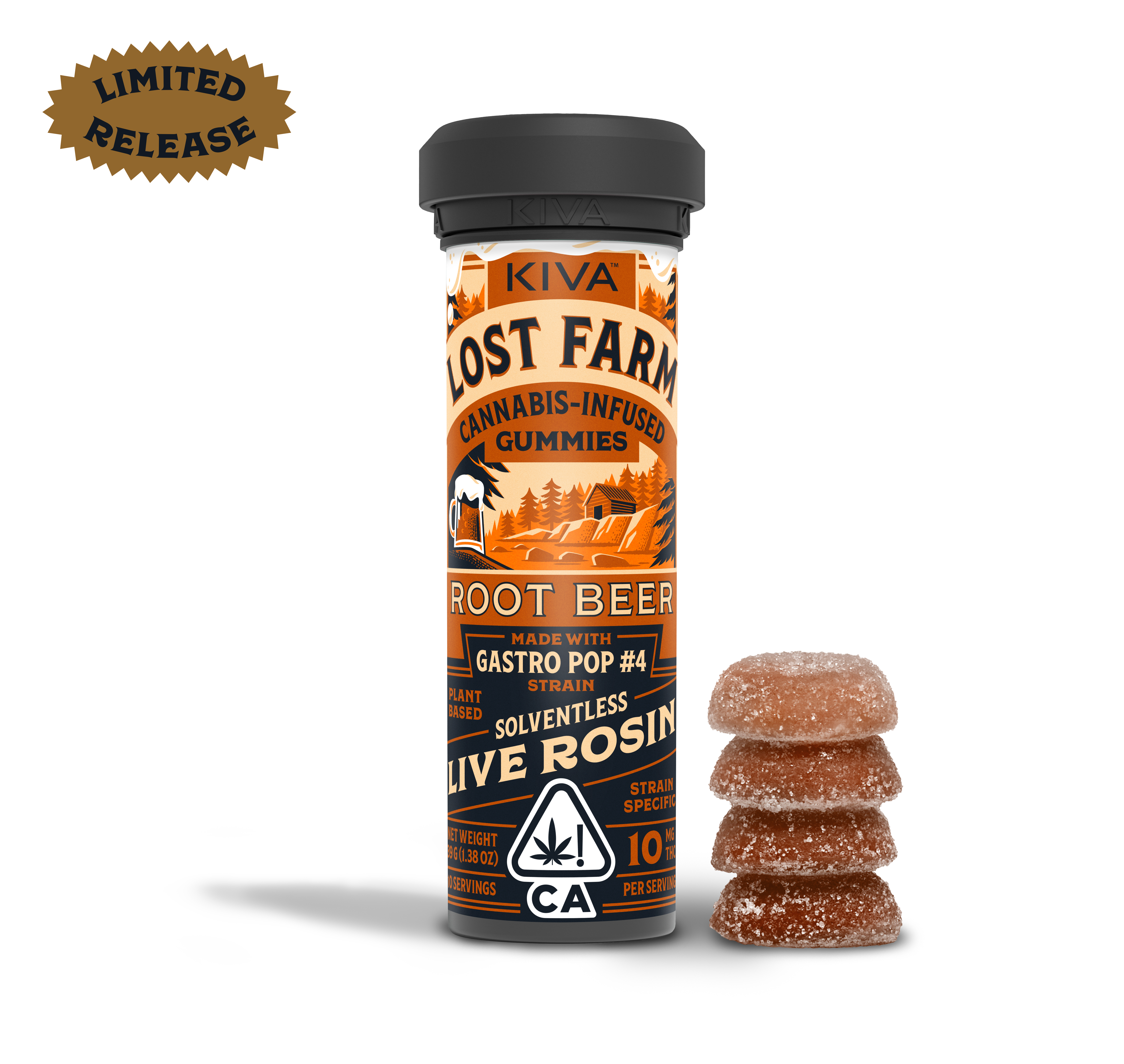 A photograph of Lost Farm Gummies Root Beer Gastro Pop #4 Rosin