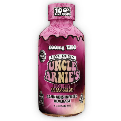 Uncle Arnie's Beverage 8oz 100% Live Resin Raspberry Lemonade 100mg Grape Do-Si-