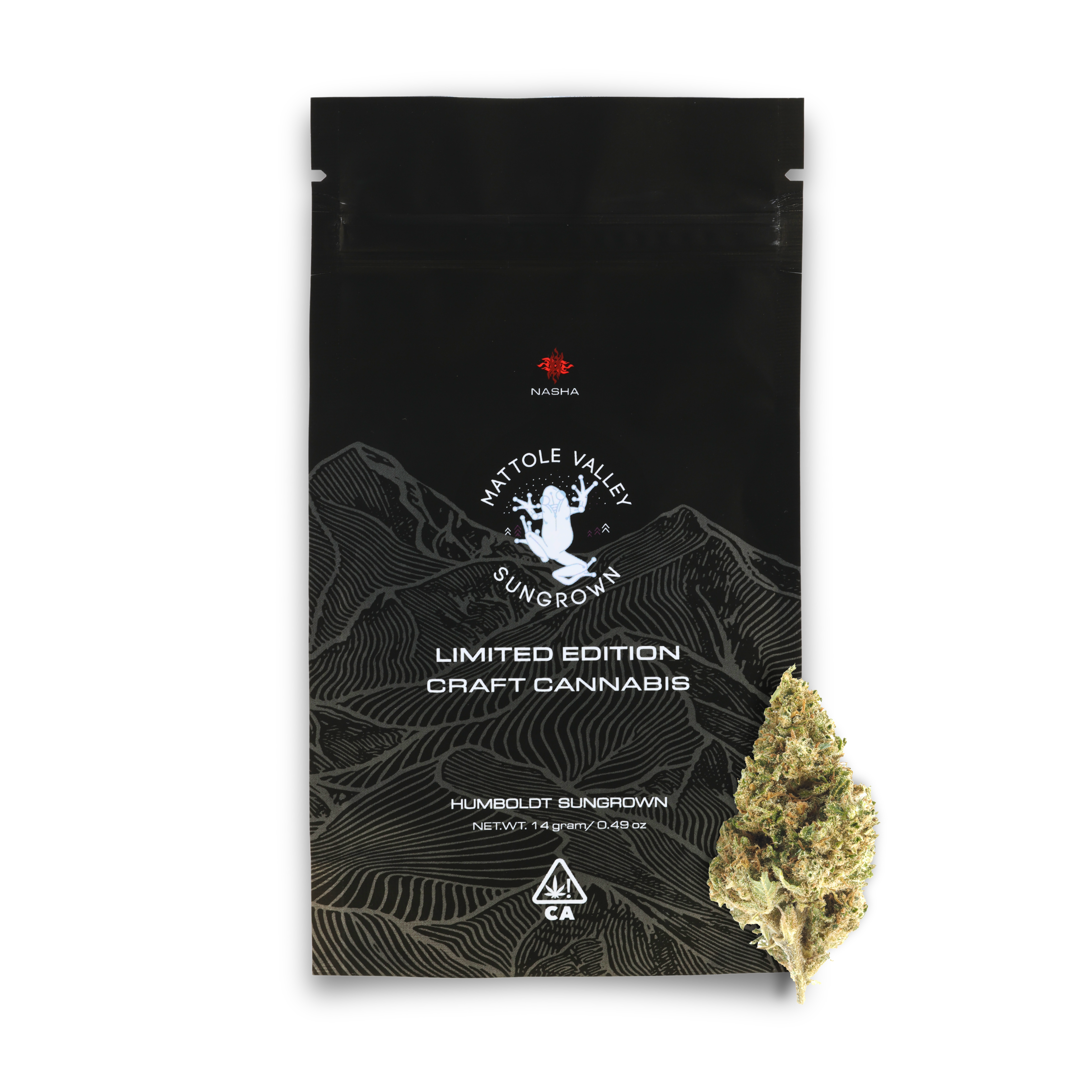 A photograph of Nasha Mattole Valley Sungrown Flower 14g Sativa Jack