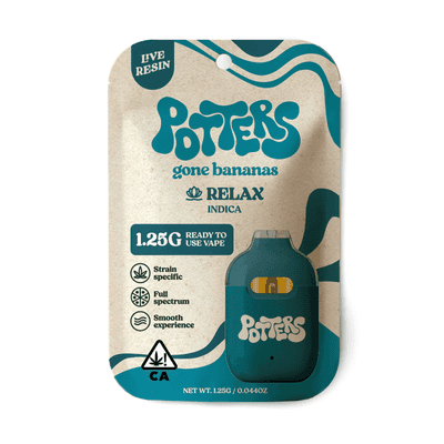 Potters Live Resin All-In-One 1.25g Indica Gone Bananas