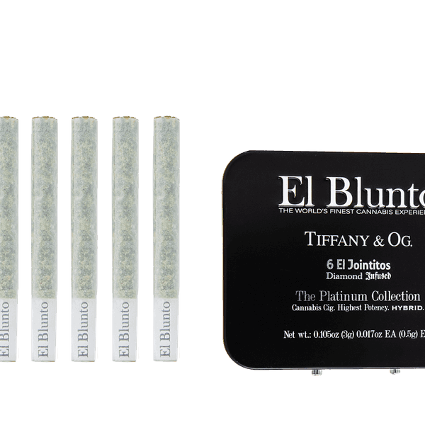 A photograph of El Blunto Diamond Jointito .5g Hybrid Tiffany & OG 6pk 3g 16ct