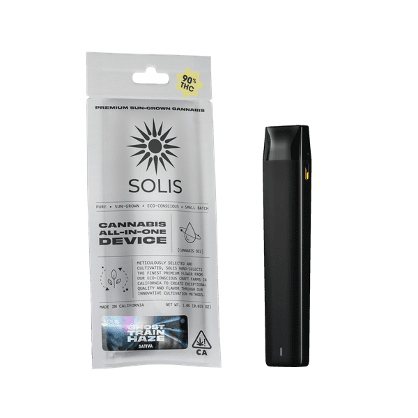 A photograph of Solis All-In-One Vape 1g Sativa Ghost Train Haze