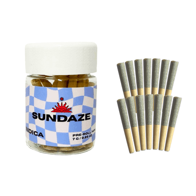 Sundaze Preroll 0.5g Indica Wedding Cake 14pk 7g
