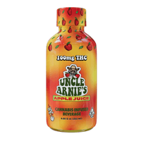 A photograph of Uncle Arnie's Beverage 8oz Smacking Apple 100mg THC 12pk