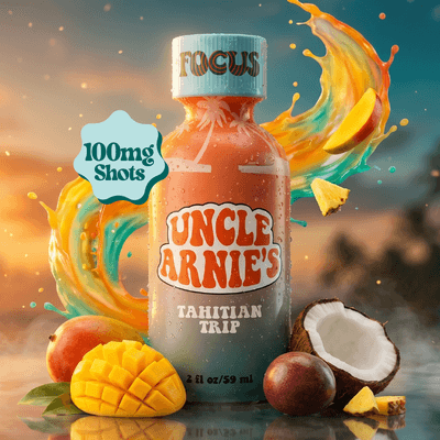 Uncle Arnie's Beverage 2oz Tahitian Trip 4:1 THC/CBG 100mg 12pk