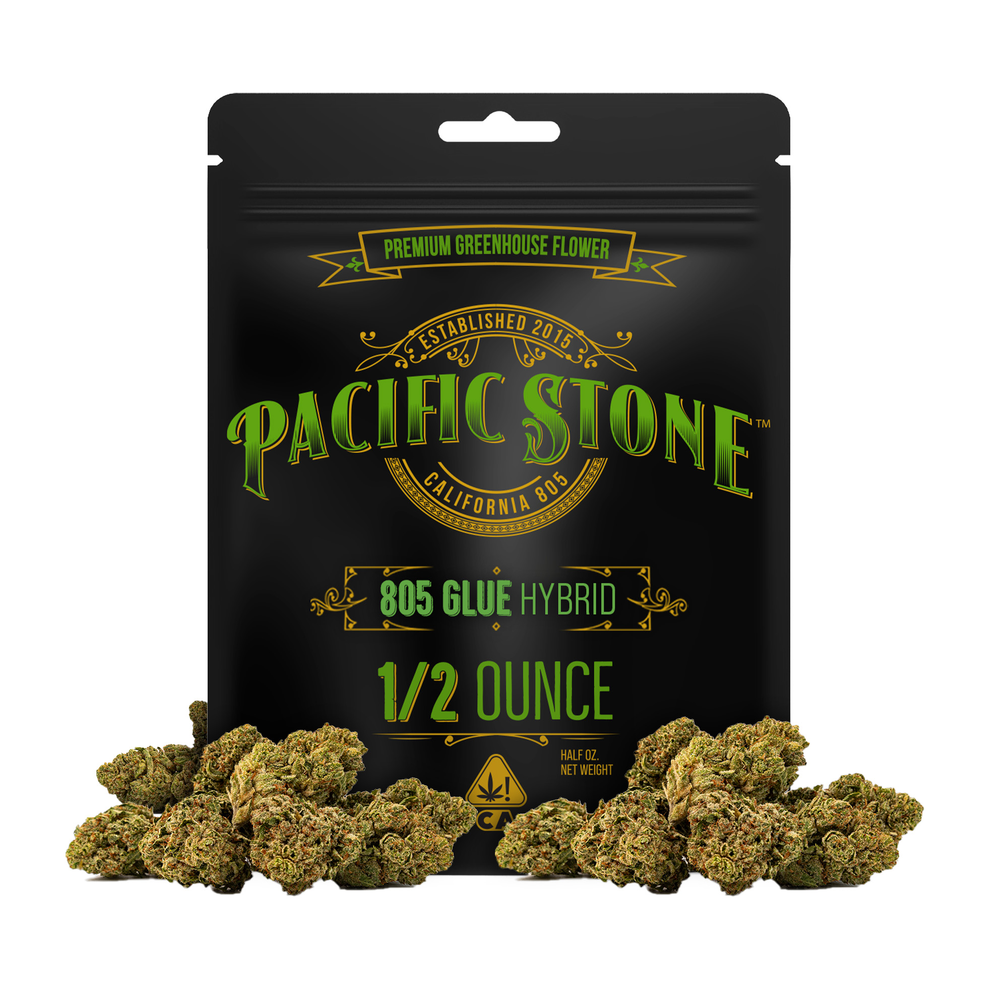 A photograph of Pacific Stone Flower 14.0g Pouch Hybrid 805 Glue 8ct