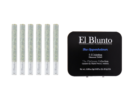 A photograph of AE El Jointito Diamond Infused .5g Indica The Oppenheimer 6pk/3g