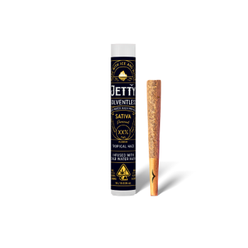 A photograph of Jetty 1g Solventless Preroll Tropical Haze