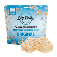 A photograph of Big Pete's Original Crispy Marshmallow Treat Indica 100mg