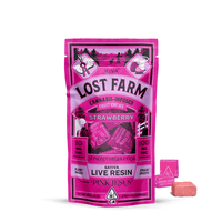 A photograph of Lost Farm Chews Strawberry Pink Jesus