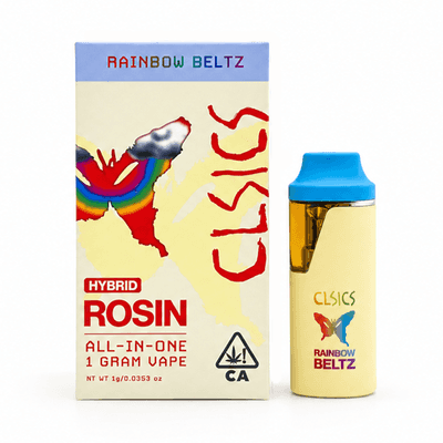 CLSICS Live Rosin All-In-One Cartridge 1g Hybrid Rainbow Beltz