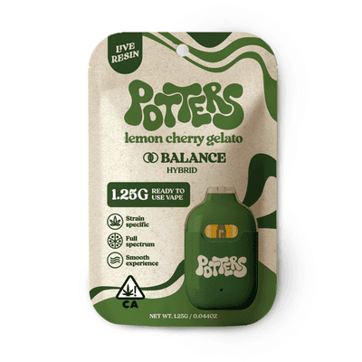 Potters Live Resin All-In-One 1.25g Lemon Cherry Gelato