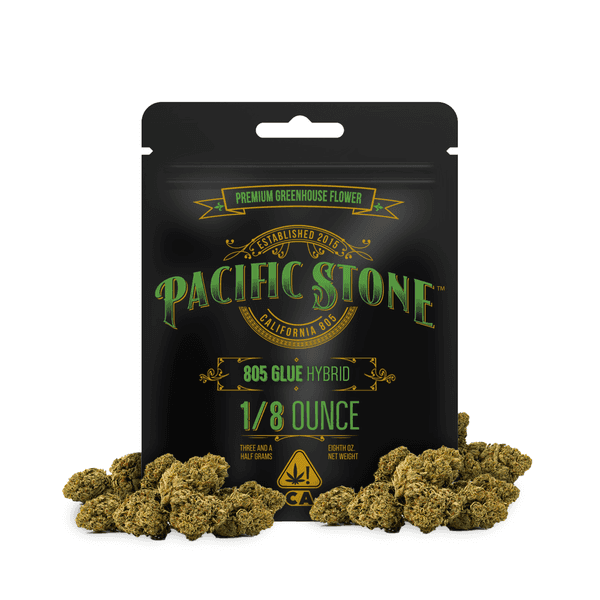 A photograph of Pacific Stone Flower 3.5g Pouch Hybrid 805 Glue 16ct