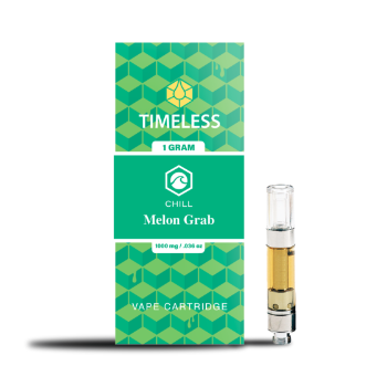 A photograph of Timeless Cartridge (Chill) 1g Melon Grab