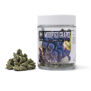 A photograph of Solis Flower 28g Indica Modified Grapes