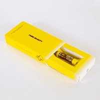 A photograph of Pure Beauty Rosin Cart 1g Yellow Sativa - Key Lime Lemon Pop