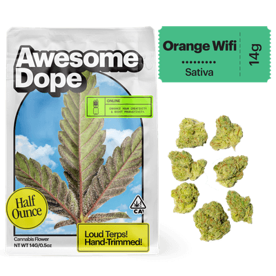 Awesome Dope Smalls Flower 14g Sativa Hybrid Orange Wifi
