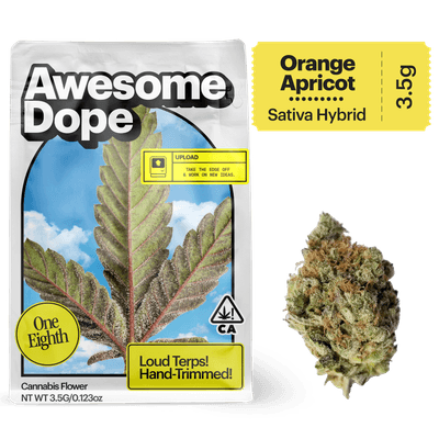 Awesome Dope Flower 3.5g Sativa Hybrid Orange Apricot