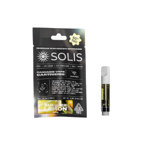 A photograph of Solis Diamond Enhanced Cartridge 1g Sativa Summer Lemon