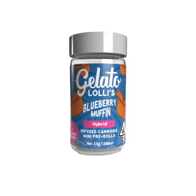 Gelato Lolli's 5pk Infused Mini Preroll .6g Hybrid Blueberry Muffin