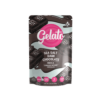 A photograph of Gelato Chocolate Bar 100mg Indica Dark Chocolate Sea Salt 10pc