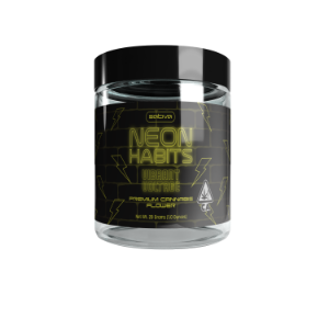 A photograph of Neon Habits Flower 28g Sativa Vibrant Voltage