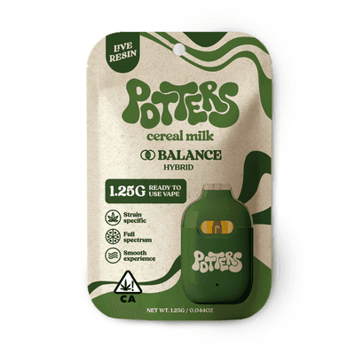 Potters Live Resin All-In-One 1.25g Hybrid Cereal Milk
