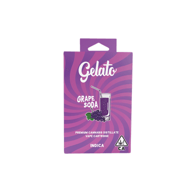 Gelato Flavors Cartridge 1g Indica Grape Soda 10pk