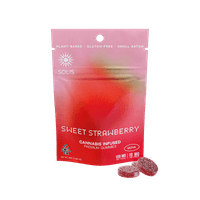 A photograph of Solis Gummies Sativa Sweet Strawberry 10pk