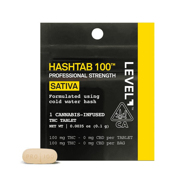 A photograph of Level Hashtab 100 Sativa 1-Piece