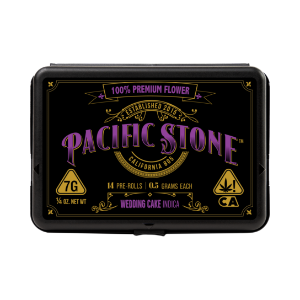 A photograph of Pacific Stone Preroll 0.5g Indica Wedding Cake 14-Pack 7.0g