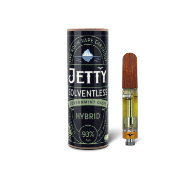A photograph of Jetty Cartridge OCAL 1g Solventless Governmint Oasis