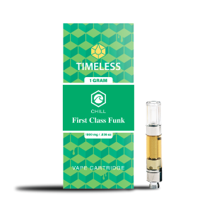 A photograph of Timeless Cartridge Chill 1g First Class Funk