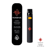 A photograph of Nasha 0.5g All-In-One Live Rosin Indica Hybrid Honey Banana Vape