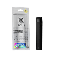 A photograph of Solis All-In-One Vape 1g Indica Purple Urkle