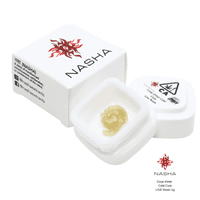 A photograph of Nasha Cold Cure Live Rosin 1g Coup d'etat