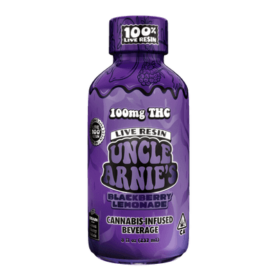 Uncle Arnie's Beverage 8oz 100% Live Resin Blackberry Lemonade 100mg - Grape Do-