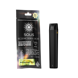 A photograph of Solis Diamond Enhanced All-In-One 1g Indica Banana Ice