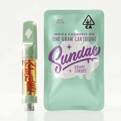 Sundae Vape Cartridge 1g Indica Grape Sorbet