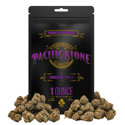 Pacific Stone Flower 28.0g Pouch Indica Garlic OZ 4ct