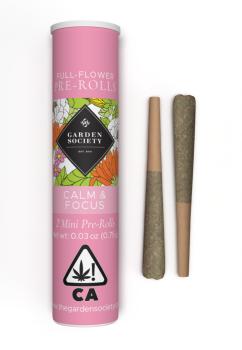 A photograph of Garden Society Hash-Infused Pre-Roll 0.5g CBD Harmony Rose x Soap 5pk 2.5g
