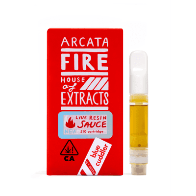 Arcata Fire 100% Live Resin Cartridge 1g Indica Blue Cuddler
