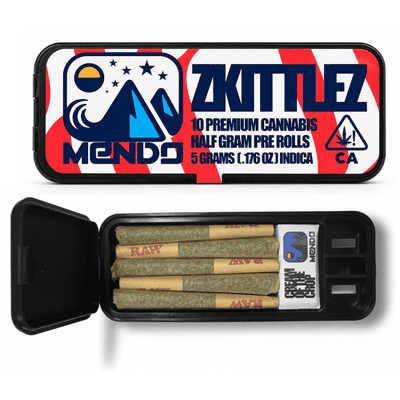 Mendo Preroll 0.5g Indica Zkittlez 10pk 5.0g