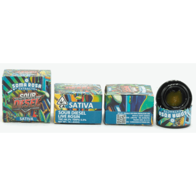 Soma Rosa Live Rosin 1g Sativa Sour Diesel