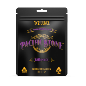 A photograph of Pacific Stone Flower 14.0g Pouch Indica GMO (8ct)