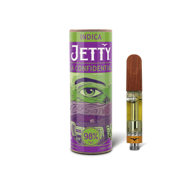 A photograph of Jetty Cartridge High THC 0.5g LA Confidential