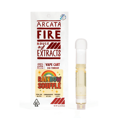 Arcata Fire 100% Cured Resin Cartridge 1g Sativa Rainbow Souffle
